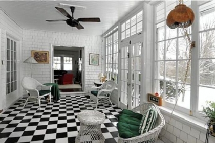 The sun room is bathed in light even on a dull winter's day.