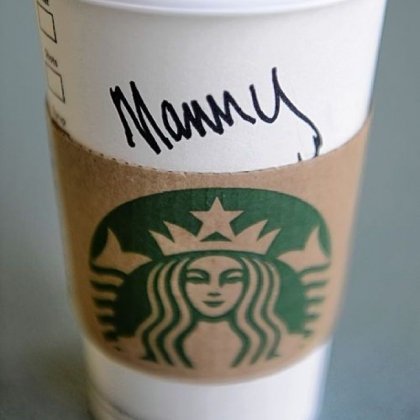 Annie ordered a coffee. Came back as "Manny."