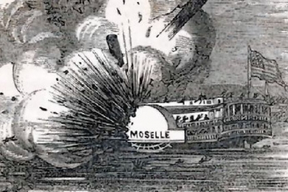The explosion of the riverboat Moselle near Cincinnati led to the first federal regulation of private industry, the 1838 Steamboat Act.