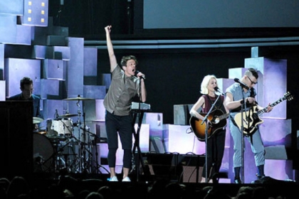 The band fun. - Grammy winner as best new artist - performs at the 55th annual awards ceremony on Feb. 10 in Los Angeles.
