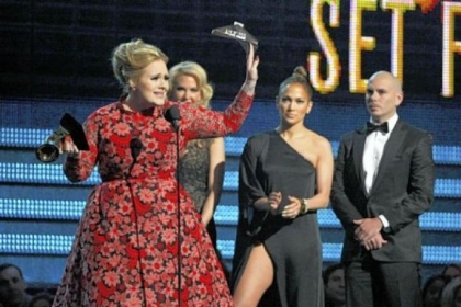 Adele won the Grammy for Pop Solo Performance for "Set Fire to the Rain."