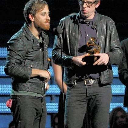 Musicians Dan Auerbach, left, and Patrick Carney of the Black Keys won Grammys for Rock Album, "El Camino," and Rock Song and Rock Performance for "Lonely Boy."