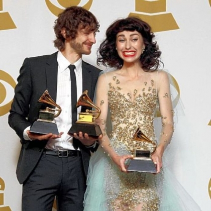 Gotye, left, and Kimbra won Pop Duo/Group Performance for "Somebody That I Used to Know."
