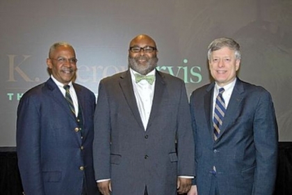 Robert Hill, Samuel Black and Chancellor Mark Nordenberg.