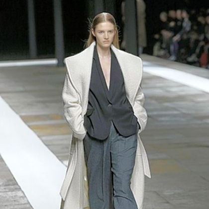 Oversized overcoats were part of the Theyskens Theory fall collection.