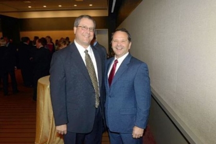 Post-Gazette president Joe Pepe and Vince Sands of BYN Mellon.