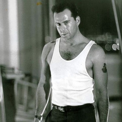 Bruce Willis in the original "Die Hard" film, released in 1988 by Twentieth Century Fox.