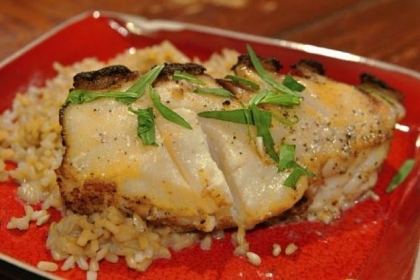 Vanilla-Scented Sea Bass with a Red Hot Rub.