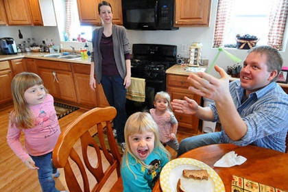 Marcy and Donald Gates met online in 2002. Today, they're married with three daughters: Amanda, 5, Megan, 4, and Peyton, 23 months.