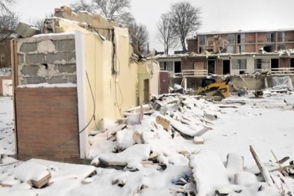 The inn's demolition on the 3-acre parcel began Jan. 28.