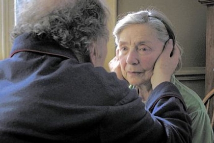 Jean-Louis Trintignant as Georges and Emmanuelle Riva as Anne in "Amour."