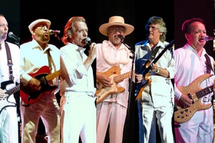 From left: Jordan Cole, Jules Alexander, Russ Giguere, Larry Ramos, Jim Yester, Del Ramos and Bruce Pictor of The Association.