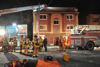 Fire scene at 2301 Brownsville Road.