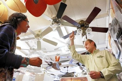 Ceiling fans can help reduce heating and air conditioning costs.