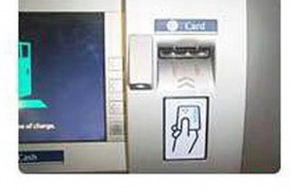 An image provided by the U.S. Secret Service shows an untampered ATM card reader.