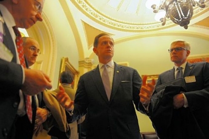 Sen. Pat Toomey holds a constituent meeting with the Pennsylvania Medical Society on Tuesday in Washington, D.C.
