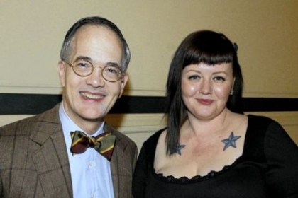 John Robinson Block, who received the Hello Bully Hero Award, with Daisy Balawejder, founder and president of Hello Bully.