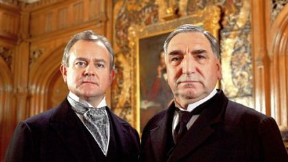 Hugh Bonneville as Lord Grantham and Jim Carter as Mr. Carson in "Downton Abbey," Season 3.