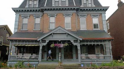 Second Empire Victorian home at 1515-1517 Lowrie Street in Troy Hill was built in 1876.  The left half of the duplex, 1517, sold for $118,500 last month.