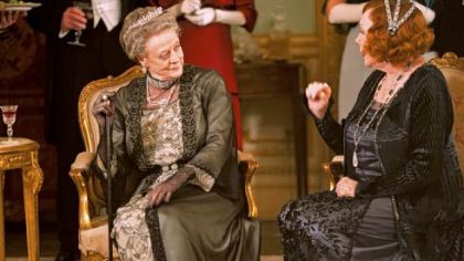 Maggie Smith as Lady Violet Crawley and Shirley MacLaine as Martha Levinson in "Downton Abbey," Season 3.