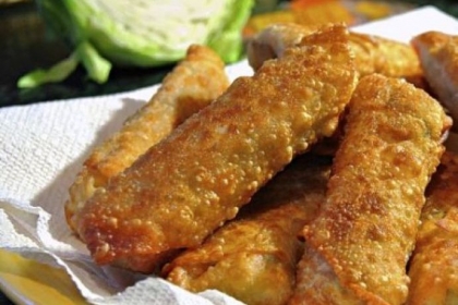 Vegetarian Spring Rolls.