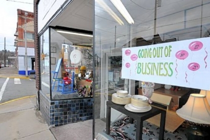 Eileen's Attic, directly across Second Street from the Jeannette Municipal Building, is the latest casualty of the downtown commercial district. The city of Jeannette is facing serious financial woes.