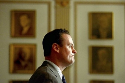 Mayor Luke Ravenstahl speaks at a news conference Wednesday about Police Chief Nate Harper's resignation.