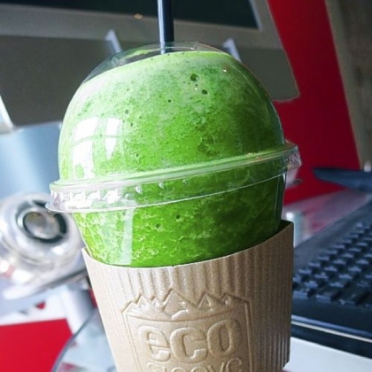 A Kale Smoothie from Simpatico Espresso in the Regional Enterprise Tower Downtown.