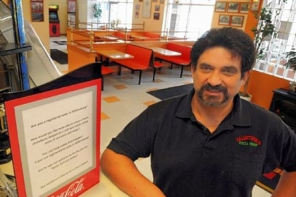 Ermando Di Pasquale is encouraging patrons at his Salvatore's Pizza to act in favor of ending the ban on the sale of liquor licenses in Wilkinsburg.