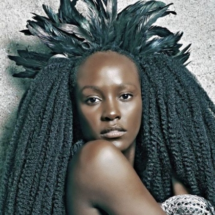 GLAMAZONIA exhibit celebrating African beauty and hairstyles at the August Wilson Center.