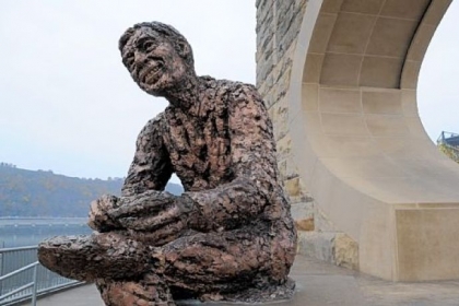 The Fred Rogers statue on Pittsburgh's North Shore.