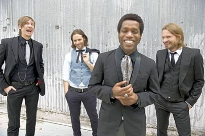 Rick Barrio Dill, left, Richard Danielson, Ty Taylor and Nalle Colt bring Vintage Trouble to Stage AE Friday night.