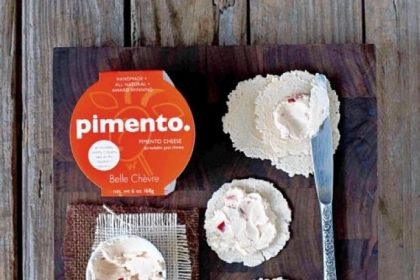Pimento Cheese Spreadable Goat Cheese from Bell Chevre.