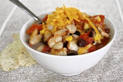 Freezer-to-Slow Cooker Chicken Chili.