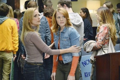 Marlee Matlin, left, and Katie Leclerc in "Switched at Birth."