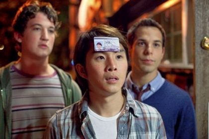 Miles Teller, Justin Chon and Skylar Astin in "21 & Over."