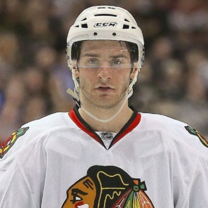 Gibsonia native Brandon Saad of the Chicago Blackhawks at American Airlines Center on January 24, 2013 in Dallas, Texas.