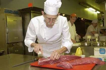 Chef Bob Kelly at Peters Place in August 2003.