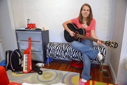 Musician Ali Spagnola at her South Side home.