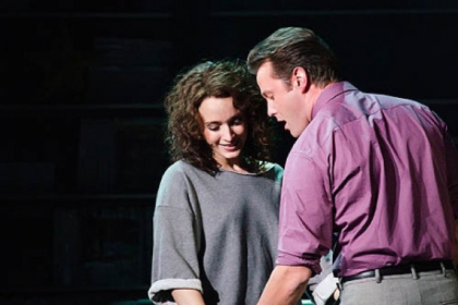Emily Padgett as Alex and Matthew Hydzik as Nick in the national tour of "Flashdance the Musical."
