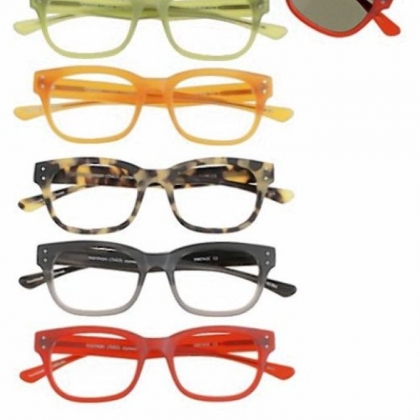 Vintage eyeglass styles from the Norman Childs eyewear collection, $450.