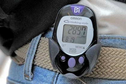 Pedometers allow the walkers to monitor their steps.