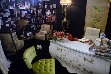 This is a personal office design done by American Society of Interior Designers member Karolyn R. Spagnolo at the Pittsburgh Home and Garden Show.