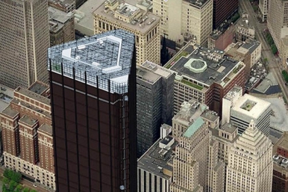 These artist renderings simulate plans for High Point Pittsburgh atop the U.S. Steel Tower.