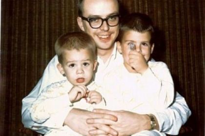 Bob Hainey with sons Michael (the author, at left) and Richard.