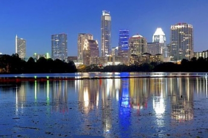 Take it to the limits: The Austin skyline reflected in Lady Bird Lake.