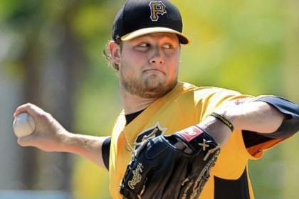 Pirates pitcher Gerrit Cole allowed two runs on two hits in four innings Sunday against the Orioles in Sarasota, Fla.