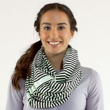 Vinyasa scarf, $48 at lululemon athletica, www.lululemon.com.