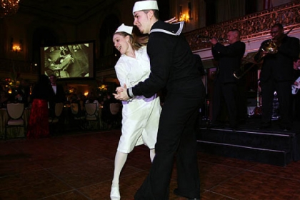 Dancers Julia Watson and  Vincent Pucci.