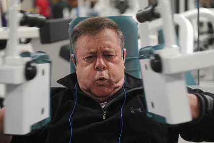 Rocco Florio of Shaler works out regularly from 8 to about 9:30 p.m. at Club Julian in Ross.